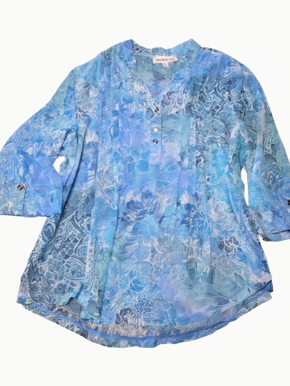 Like new SOUTHERN WOMAN women's extra large top. Soft vibrant blue & teal V neck
